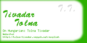 tivadar tolna business card